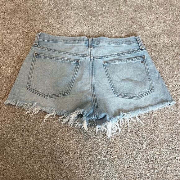 Madewell Women's Relaxed Denim‎ Shorts Light Denim Distressed Size 28 - Picture 8 of 8